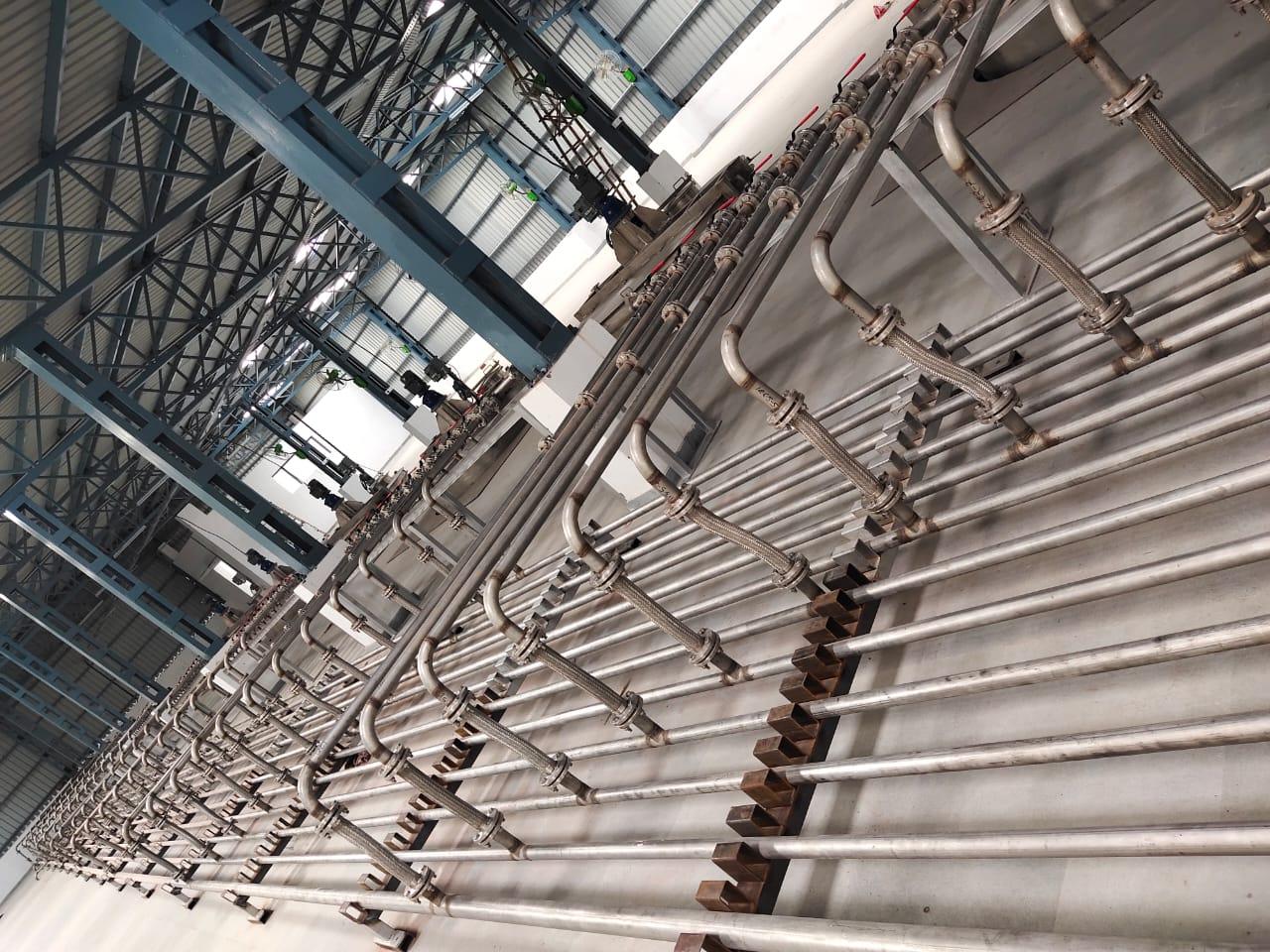 STAINLESS STEEL PIPELINE FOR CHEMICALS, GASES, FOOD PROCESSING LINES